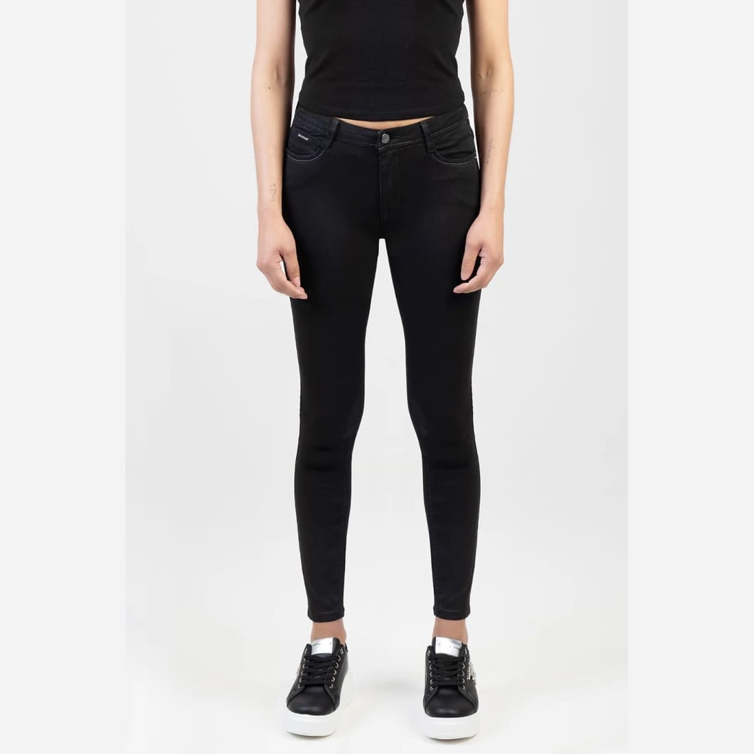 530-532 Sissy Boy Mid-Waist Basic Skinny Blk