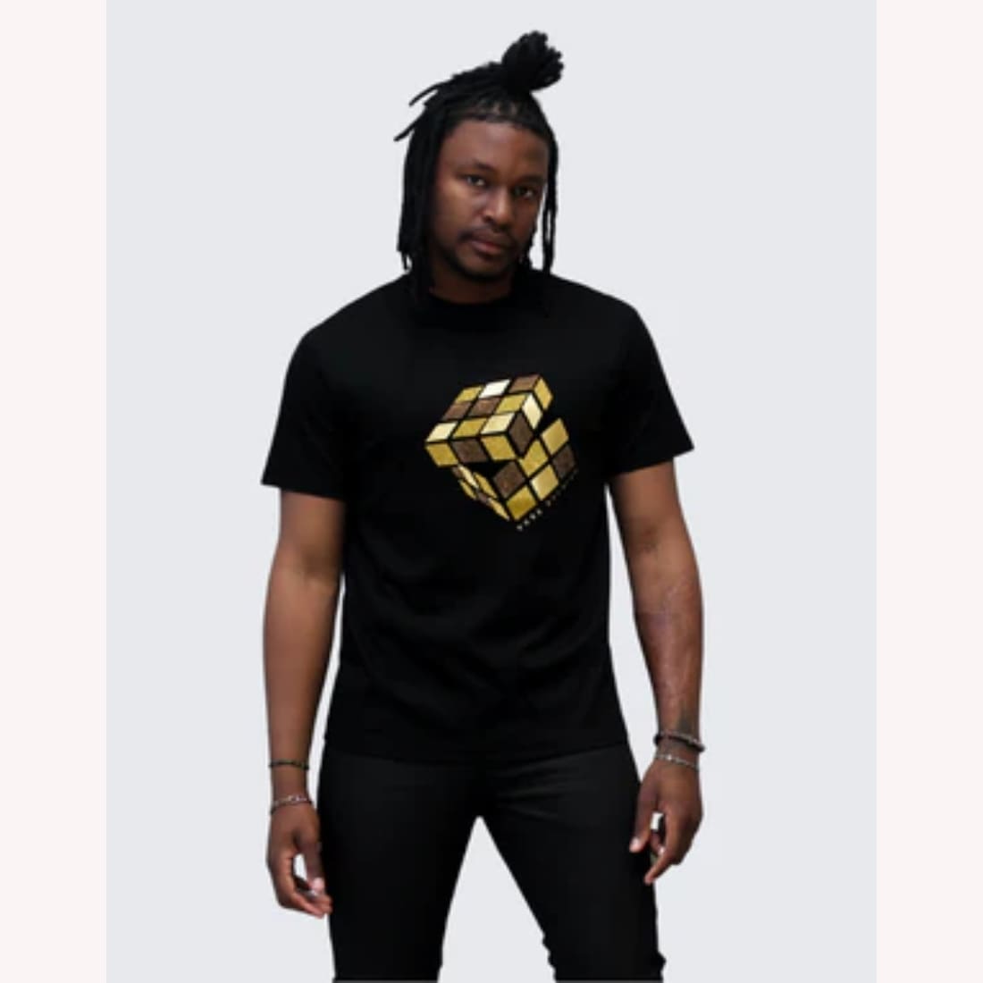 Pure Premium Piaz T-Shirt In Black Me Pure Premium Piaz T-Shirt In Black Me